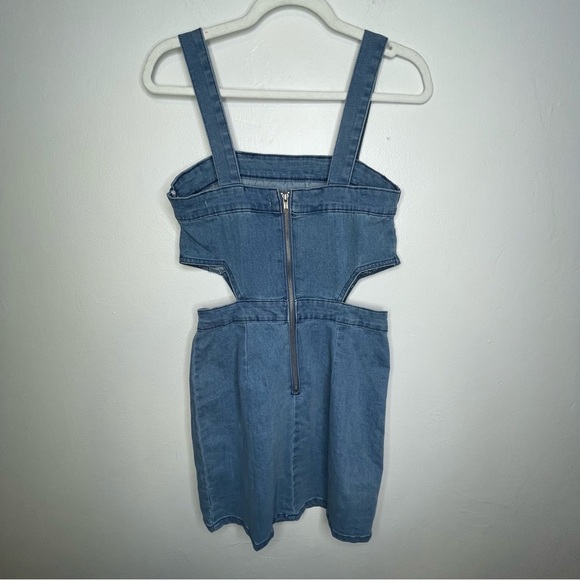 Tinseltown Denim‎ Dress Size L  Side Cutouts Boho  Cotton/Spandex/Poly Blend - Picture 4 of 10